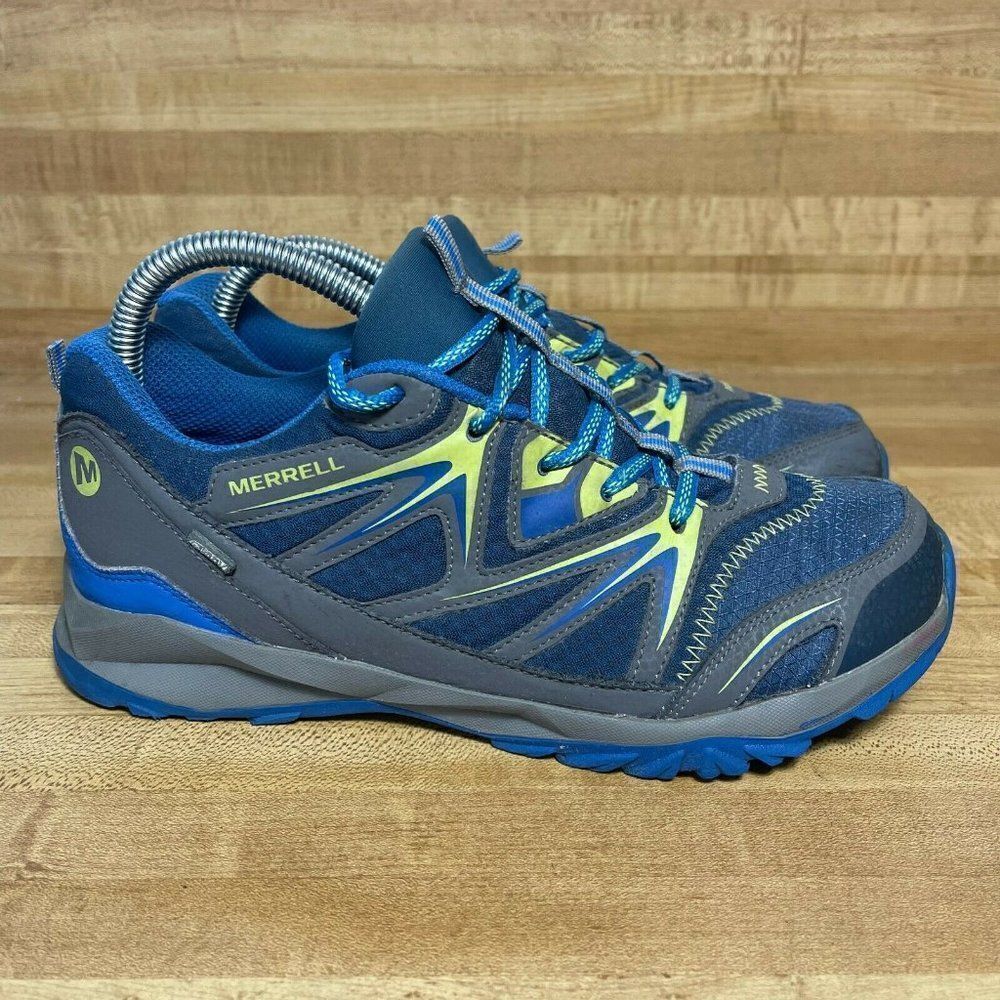Merrell Capra BT WP Womens Low Top Lace Up Hiking Shoes Blue Size 6W MY54834